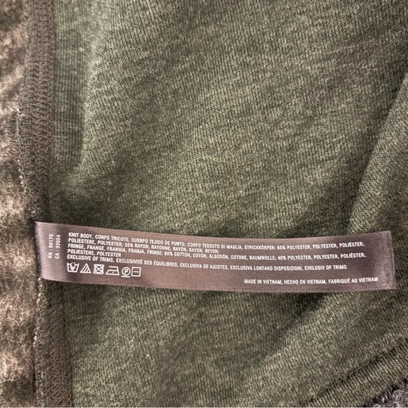 Anthropologie Saturday Sunday Fringed Poncho-Style Cardigan | Size L - Picture 4 of 4